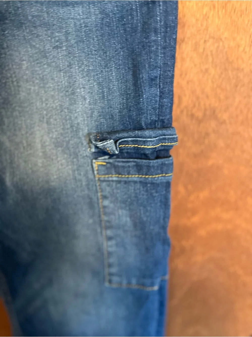 Justice Girls Blue Cargo Jeans with Belt